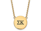 Logoart Sterling Silver Gp Sigma Kappa Large Enamel Pendant Necklace