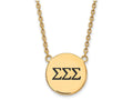 Logoart Sterling Silver Gp Sigma Sigma Sigma Large Enamel Pendant Necklace