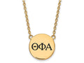 Logoart Sterling Silver Gp Theta Phi Alpha Large Enamel Pendant Necklace