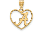 Logoart Sterling Silver Gp University Of Alabama Pendant In Heart