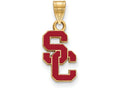 Logoart Sterling Silver Gp University Of Southern California Small Enamel Pendant