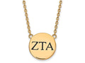Logoart Sterling Silver Gp Zeta Tau Alpha Large Enamel Pendant Necklace