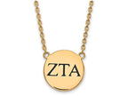 Logoart Sterling Silver Gp Zeta Tau Alpha Large Enamel Pendant Necklace