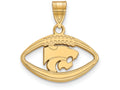 Logoart Sterling Silver Gp Kansas State University Pendant In Football