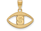 Logoart Sterling Silver Gp North Carolina State U Pendant In Football