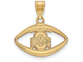 Logoart Sterling Silver Gp Ohio State University Pendant In Football