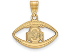 Logoart Sterling Silver Gp Ohio State University Pendant In Football