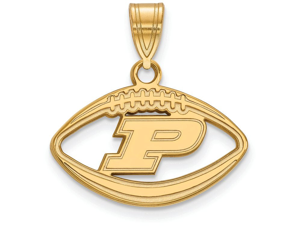 Logoart Sterling Silver Gp Purdue Pendant In Football