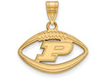 Logoart Sterling Silver Gp Purdue Pendant In Football
