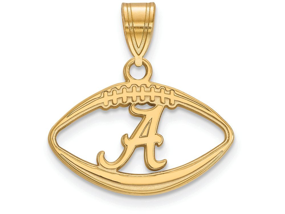 Logoart Sterling Silver Gp University Of Alabama Pendant In Football