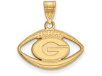 Logoart Sterling Silver Gp University Of Georgia Pendant In Football
