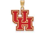 Logoart Sterling Silver Gp University Of Houston Large Enamel Pendant