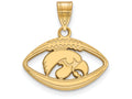 Logoart Sterling Silver Gp University Of Iowa Pendant In Football