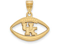 Logoart Sterling Silver Gp University Of Kentucky Pendant In Football