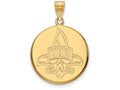 Logoart Sterling Silver Gp University Of New Orleans Large Disc Pendant