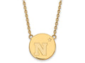 Logoart Sterling Silver Gp Navy Large Disc Pendant