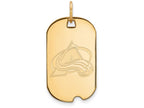 Logoart Sterling Silver Gp Colorado Avalanche Small Dog Tag Pendant Necklace