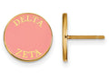 Logoart Sterling Silver Gp Delta Zeta Enameled Post Earrings