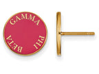 Logoart Sterling Silver Gp Gamma Phi Beta Enameled Post Earrings