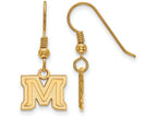Logoart Sterling Silver Gp Montana State University Extra Small Dangle Earrings