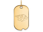 Logoart Sterling Silver Gp Nashville Predators Small Dog Tag Pendant Necklace