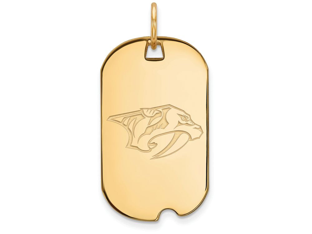 Logoart Sterling Silver Gp Nashville Predators Small Dog Tag Pendant Necklace