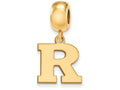 Logoart Sterling Silver Gp Rutgers Small Dangle Bead