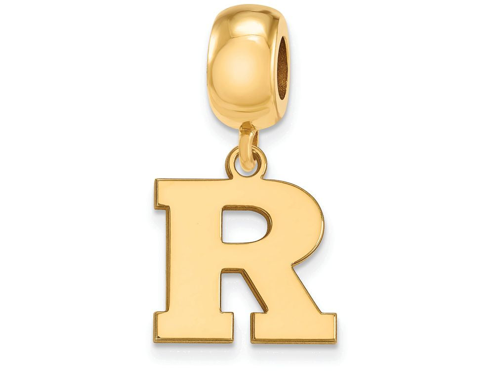 Logoart Sterling Silver Gp Rutgers Small Dangle Bead