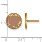 Logoart Sterling Silver Gp Sigma Delta Tau Enameled Post Earrings