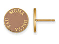 Logoart Sterling Silver Gp Sigma Delta Tau Enameled Post Earrings
