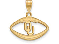 Logoart Sterling Silver Gp University Of Oklahoma Pendant In Football