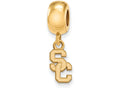 Logoart Sterling Silver Gp University Of Southern California Bead Charm Extra Small Dangle
