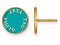 Logoart Sterling Silver Gp Zeta Tau Alpha Enameled Post Earrings