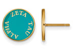 Logoart Sterling Silver Gp Zeta Tau Alpha Enameled Post Earrings