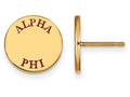 Logoart Sterling Silver Gp Alpha Phi Enameled Post Earrings