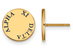 Logoart Sterling Silver Gp Alpha Xi Delta Enameled Post Earrings