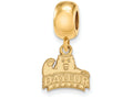 Logoart Sterling Silver Gp Baylor University Extra Small Dangle Bead Charm