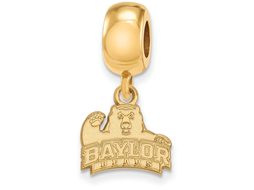 Logoart Sterling Silver Gp Baylor University Extra Small Dangle Bead Charm
