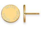 Logoart Sterling Silver Gp Delta Delta Delta Enameled Post Earrings
