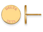 Logoart Sterling Silver Gp Delta Zeta Enameled Post Earrings