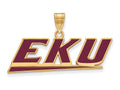 Logoart Sterling Silver Gp Eastern Kentucky U Large Enamel Pendant