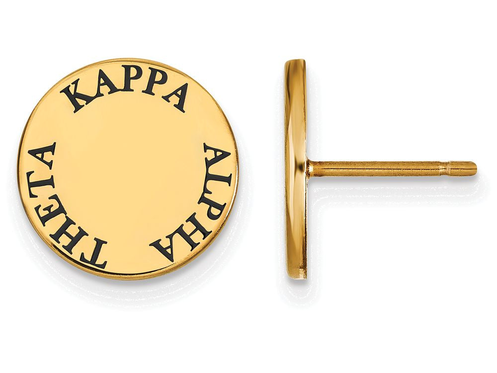 Logoart Sterling Silver Gp Kappa Alpha Theta Enameled Post Earrings