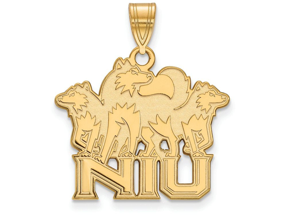 Logoart Sterling Silver Gp Northern Illinois University Large Pendant