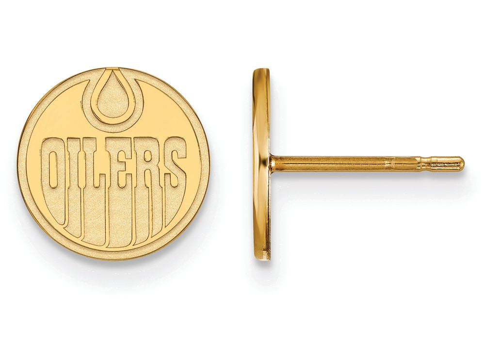 Logoart Sterling Silver Gp Edmonton Oilers Extra Small Post Earrings