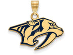 Logoart Sterling Silver Gp Nashville Predators Small Enamel Pendant