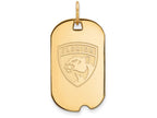 Logoart Sterling Silver Gp Florida Panthers Small Dog Tag Pendant Necklace