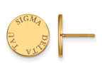 Logoart Sterling Silver Gp Sigma Delta Tau Enameled Post Earrings