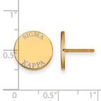 Logoart Sterling Silver Gp Sigma Kappa Enameled Post Earrings