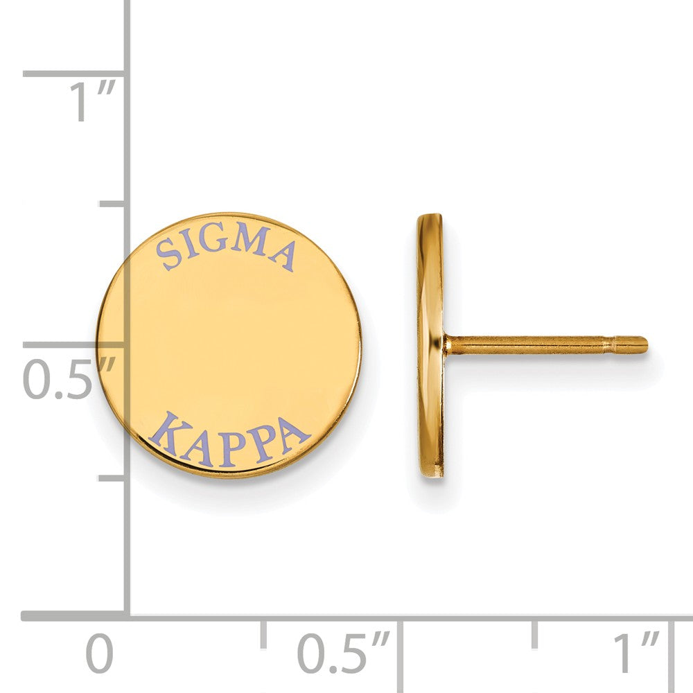 Logoart Sterling Silver Gp Sigma Kappa Enameled Post Earrings