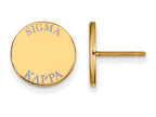 Logoart Sterling Silver Gp Sigma Kappa Enameled Post Earrings